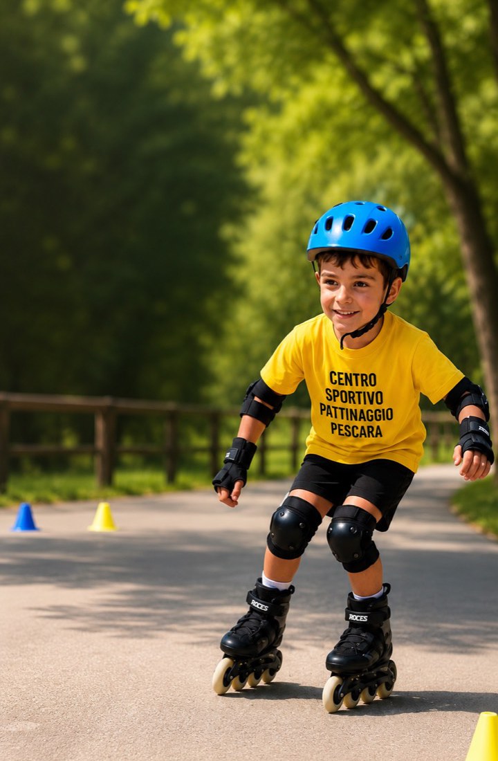 Bambino CSPP Pescara ai primi passi sui pattini