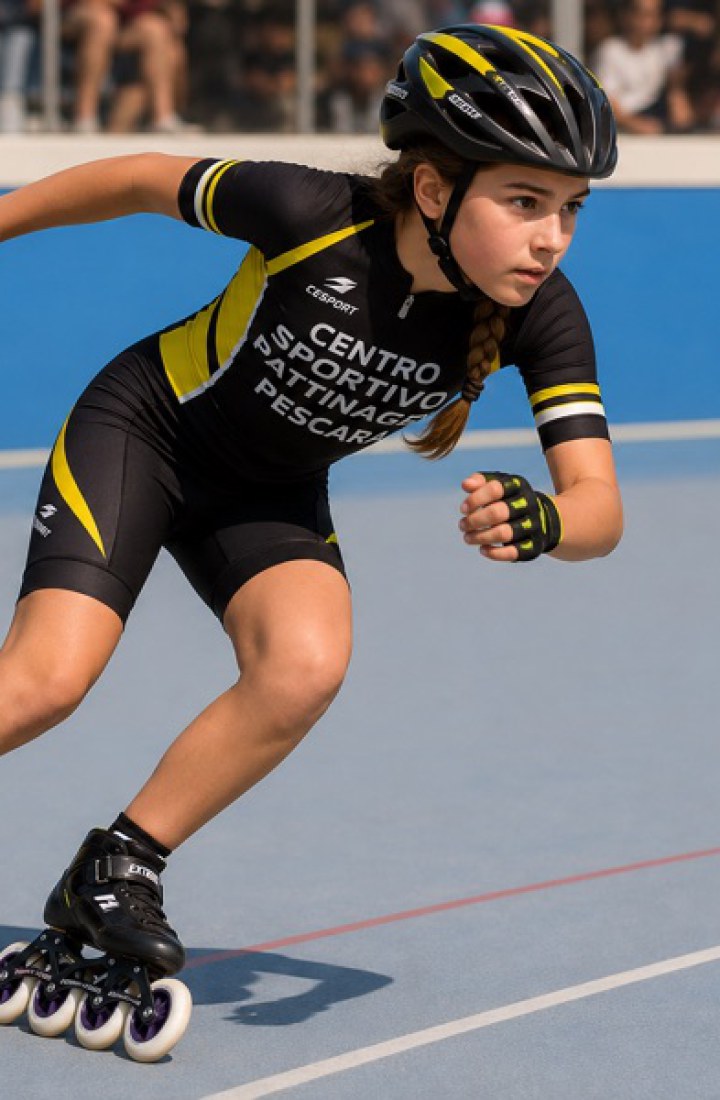 Atleta CSPP Pescara in allenamento agonistico su pista