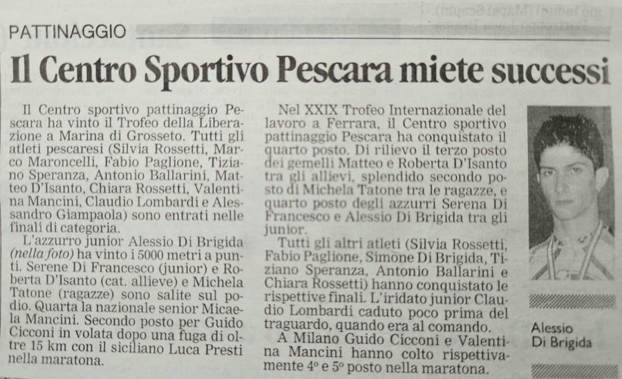 Il Centro Sportivo Pescara miete successi